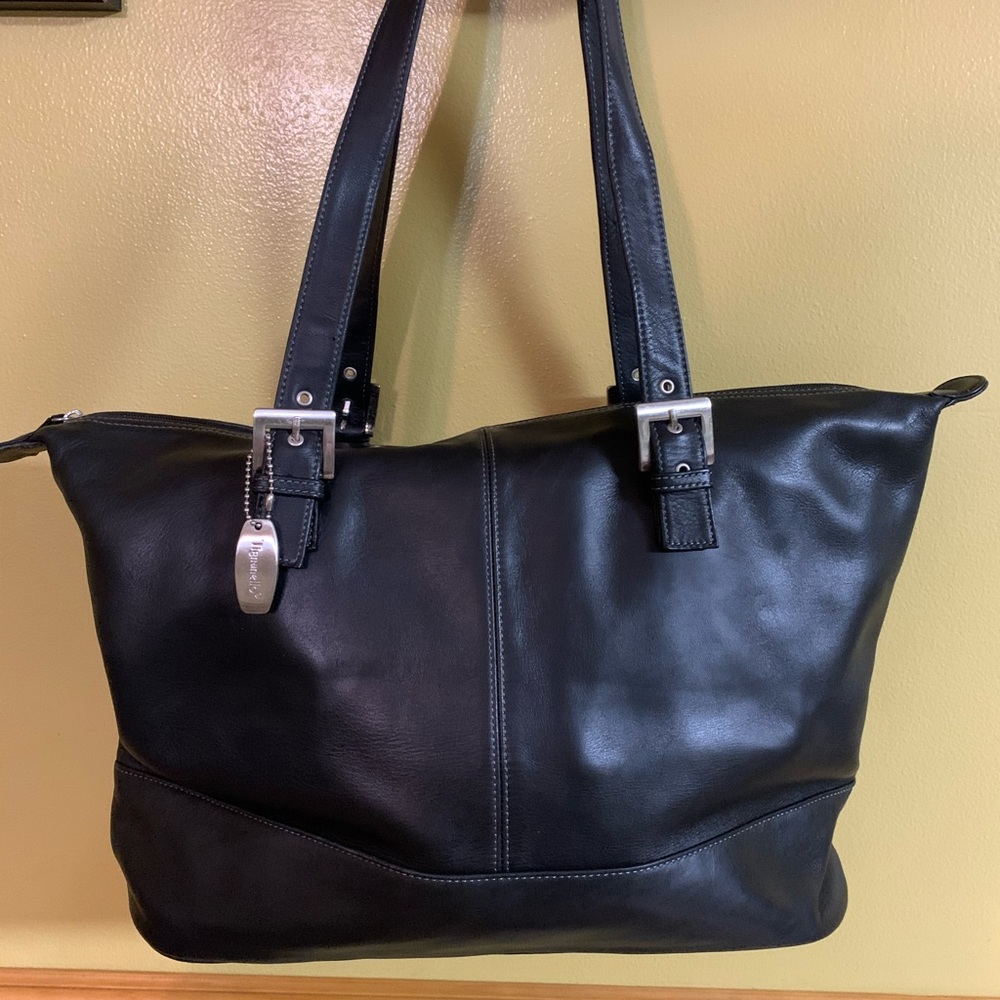 Black Leather Tignanello Purse